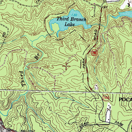 Topographic Map of Chesterfield County, VA