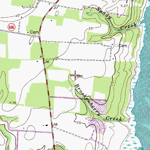 Topographic Map of Northampton County, VA