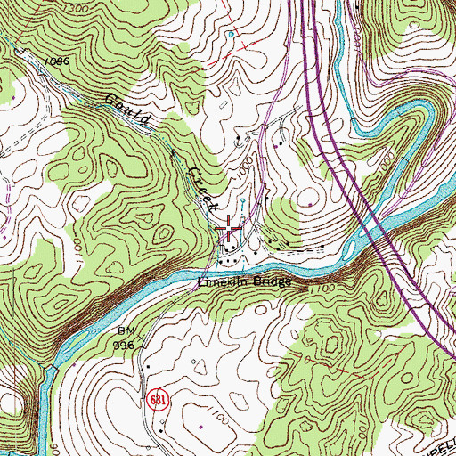 Topographic Map of Rockbridge County, VA