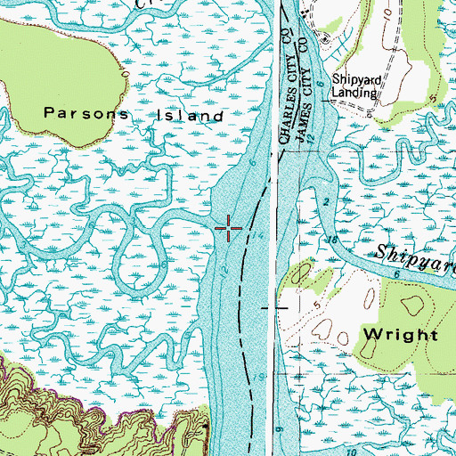 Topographic Map of Howard Creek, VA