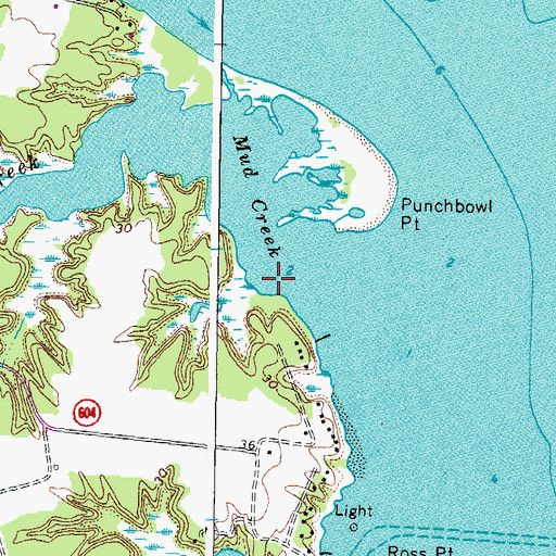 Topographic Map of The Punchbowl, VA