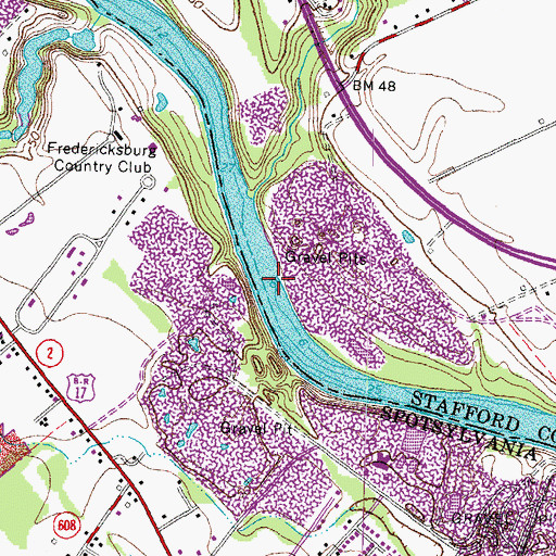 Topographic Map of Pratt Bar, VA