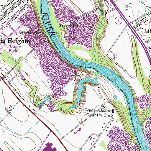 Topographic Map of Newton Rock, VA