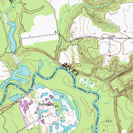 Topographic Map of Dunkirk, VA