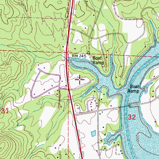 Topographic Map of Cove Park, AL