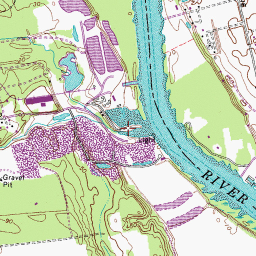 Topographic Map of Kinsland Creek, VA