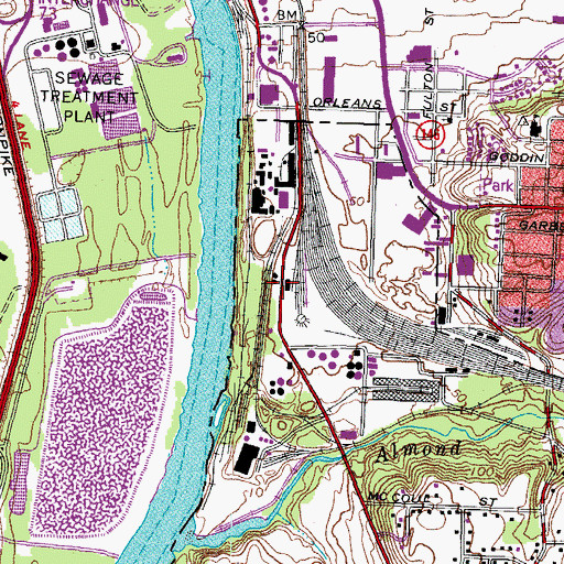 Topographic Map of Lower Rocketts, VA