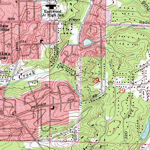 Topographic Map of Coventry, AL