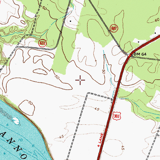 Topographic Map of Jiles Point, VA
