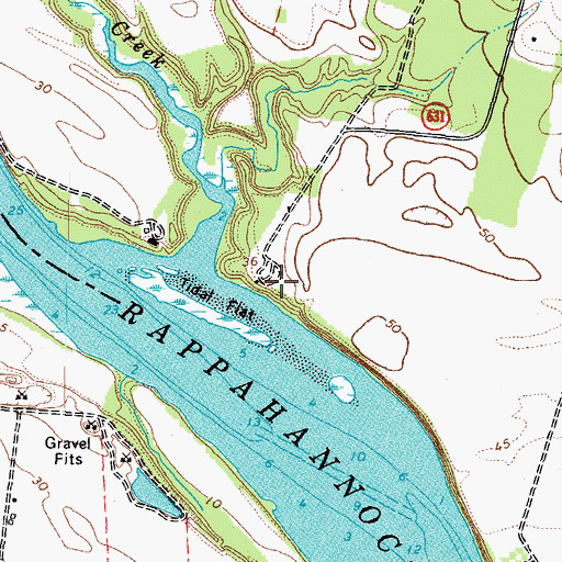 Topographic Map of Milbank, VA
