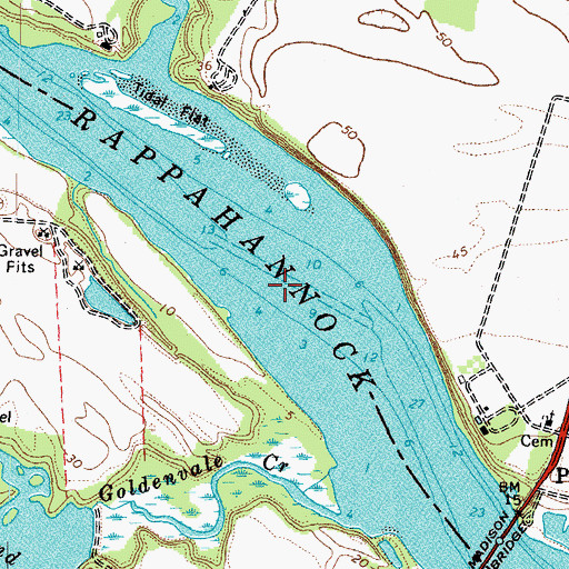 Topographic Map of Millbank Bar, VA