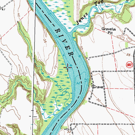 Topographic Map of Acodale, VA
