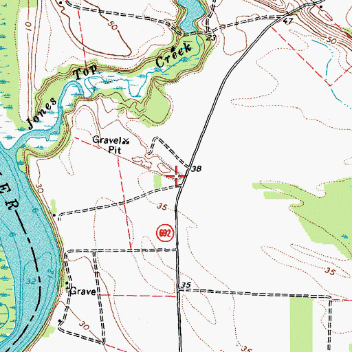 Topographic Map of Browns Gate, VA