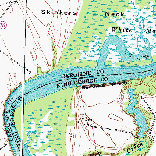 Topographic Map of Berry Plane Bar, VA
