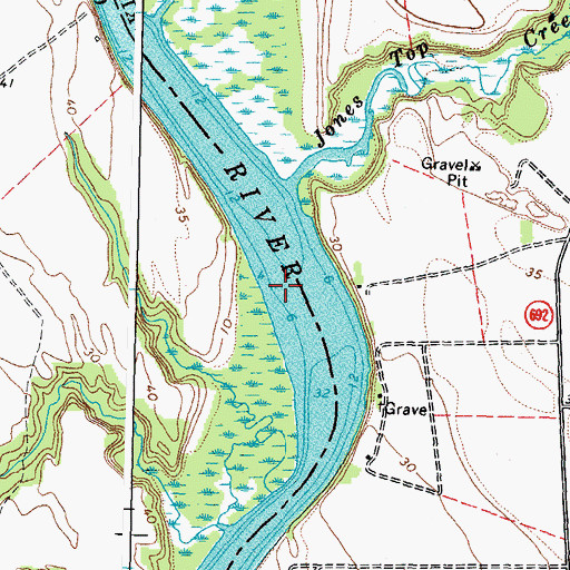 Topographic Map of Egghouse Reach, VA