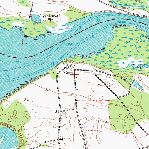 Topographic Map of Camden, VA