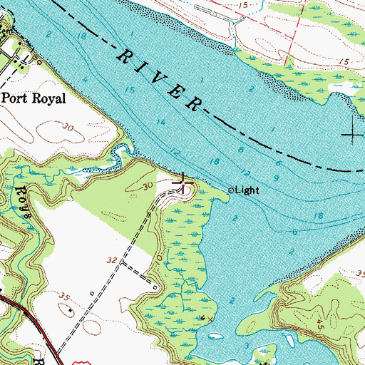 Topographic Map of Waverly, VA