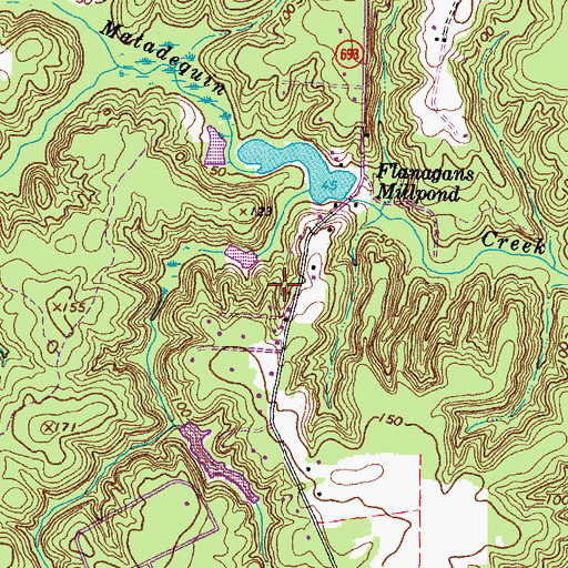 Topographic Map of Northbury, VA