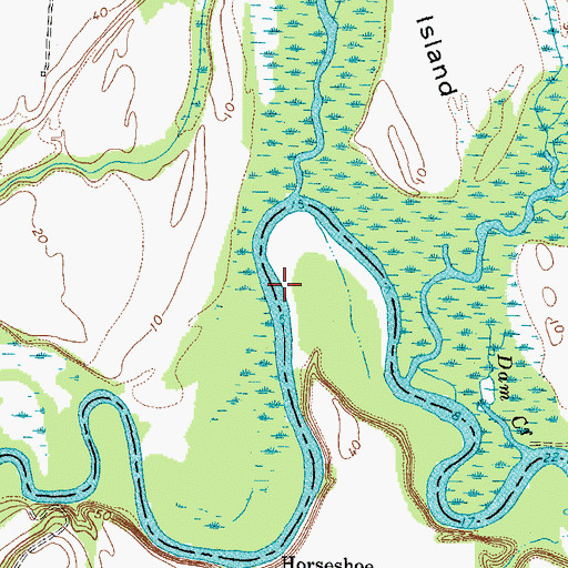 Topographic Map of Bassett Bar, VA