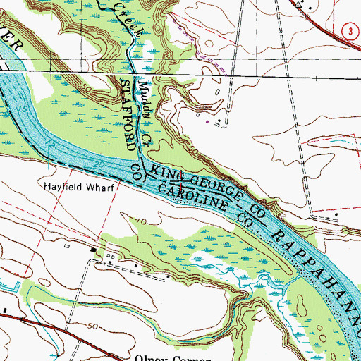 Topographic Map of Hayfield Bar, VA