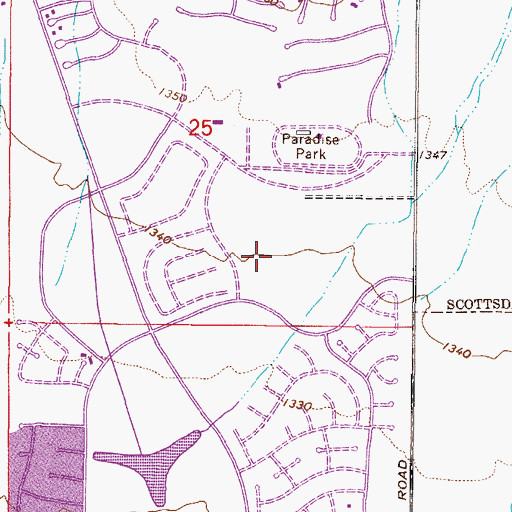 Topographic Map of Mountain View Park, AZ