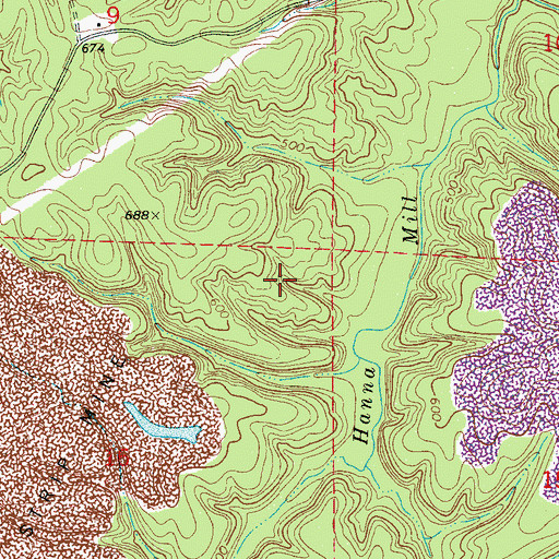 Topographic Map of Daniels Creek Shoal (historical), AL