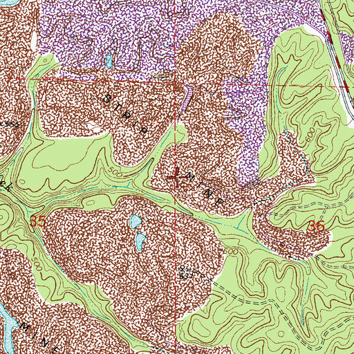 Topographic Map of Day Number 1 Mine, AL