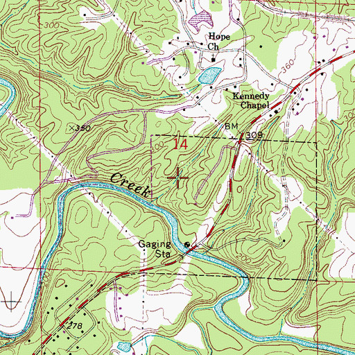 Topographic Map of Deep Wood, AL