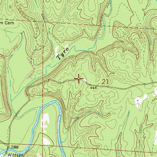 Topographic Map of Dobbs Temple (historical), AL
