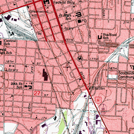 Topographic Map of Double Portion Baptist Church, AL