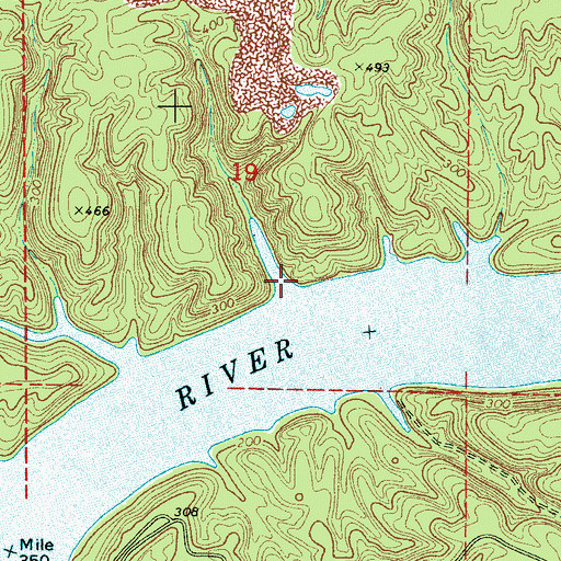 Topographic Map of Douthys Spring Branch, AL
