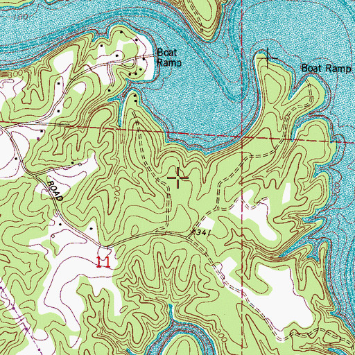 Topographic Map of Driftwood Estates, AL