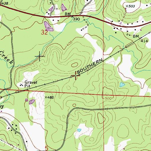 Topographic Map of Dudley Station (historical), AL