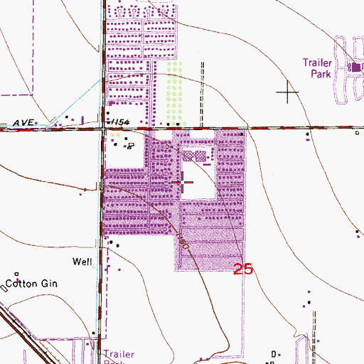 Topographic Map of Murphy Park, AZ