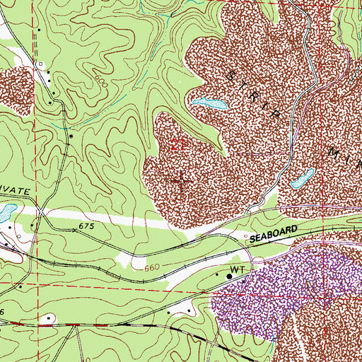 Topographic Map of East Brookwood Mine, AL