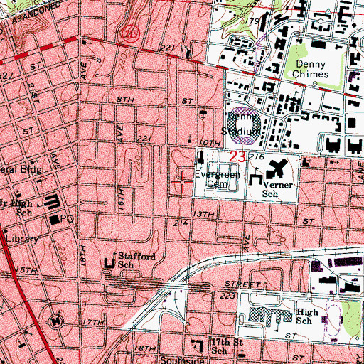 Topographic Map of East End, AL