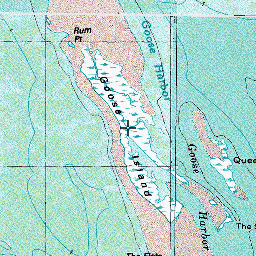 Topographic Map of Goose Island, VA