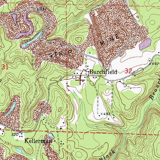Topographic Map of East Kellerman Church, AL