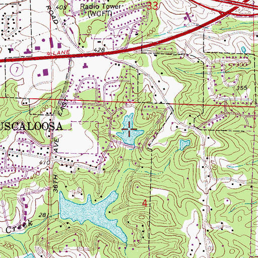 Topographic Map of East Lake, AL