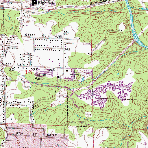 Topographic Map of East Park, AL