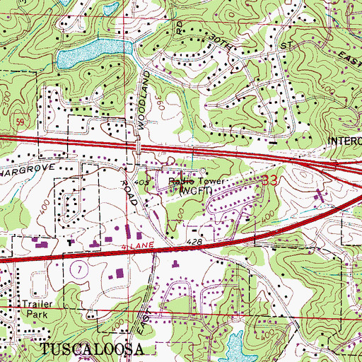 Topographic Map of Eastover, AL