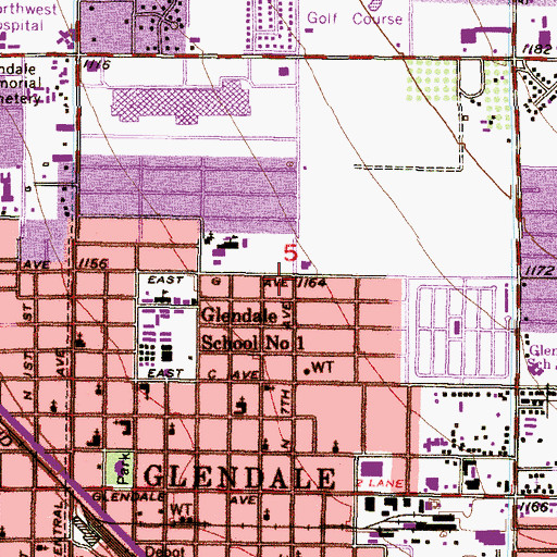Topographic Map of Myrtle Park, AZ