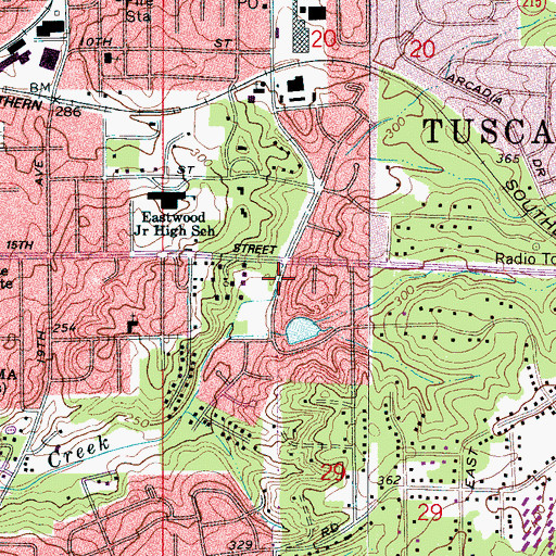 Topographic Map of Echo Hill, AL