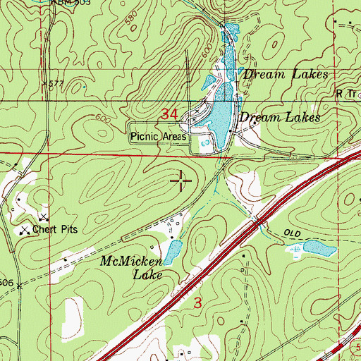 Topographic Map of Elgin (historical), AL