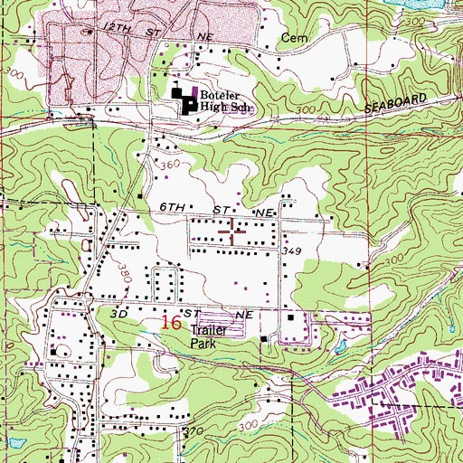 Topographic Map of Elm Ridge, AL