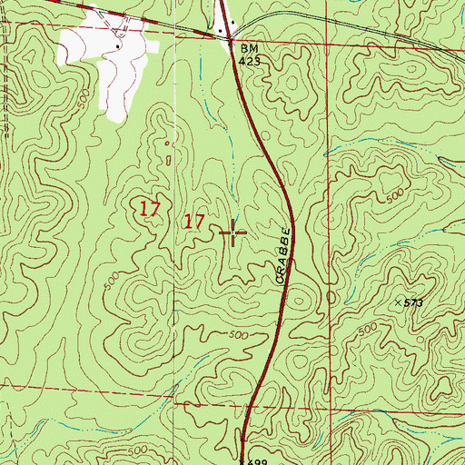 Topographic Map of Emily Number 5 Mine, AL