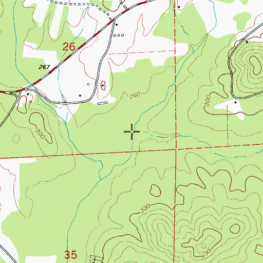 Topographic Map of Espy Creek, AL