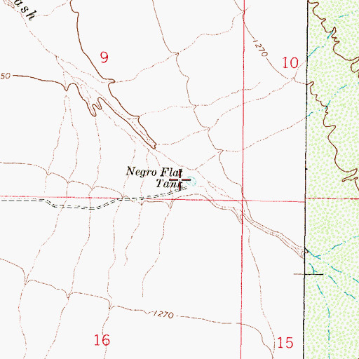 Topographic Map of Negro Flat Tank, AZ