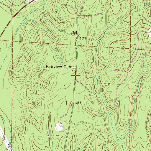 Topographic Map of Fairview School (historical), AL