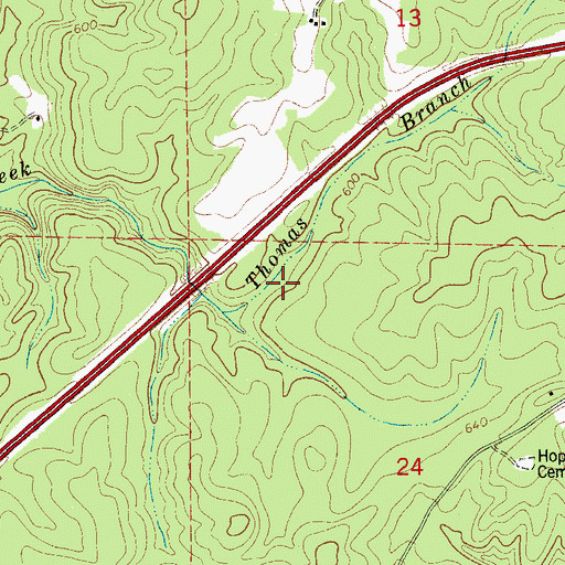 Topographic Map of Faith Bible Church, AL
